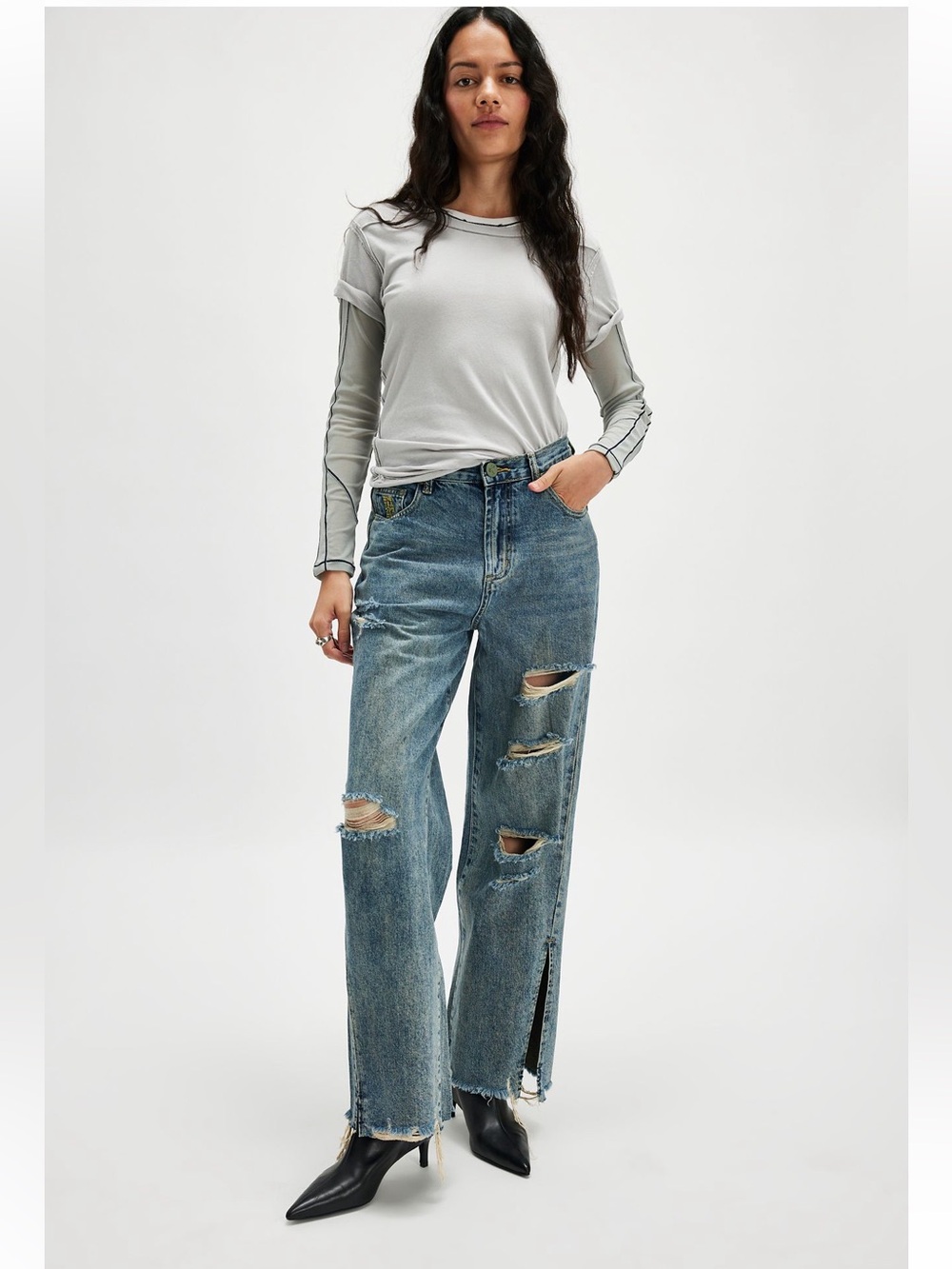One Teaspoon Straight Leg Billie Jeans